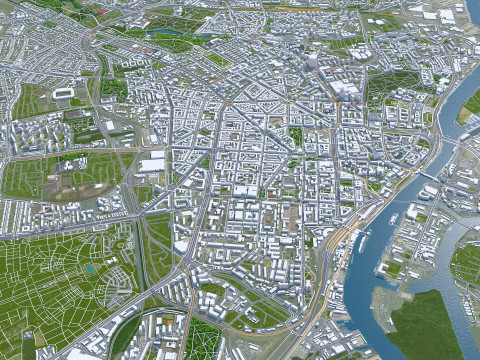 Szczecin city poland 60km 3D-Modell
