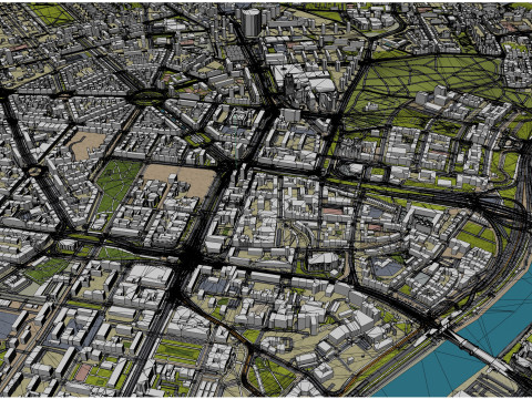 Szczecin city poland 60km 3D-Modell