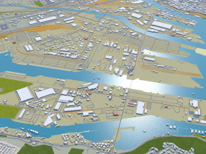 Tacoma city washington usa 50km 3D 모델
