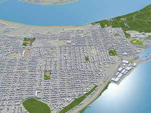 Tacoma city washington usa 50km 3D 모델