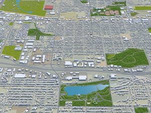 Tacoma city washington usa 50km 3D 모델