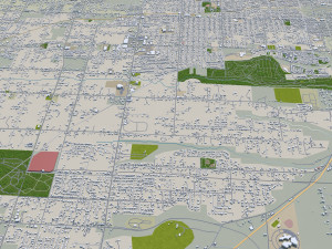 Tacoma city washington usa 50km 3D 모델