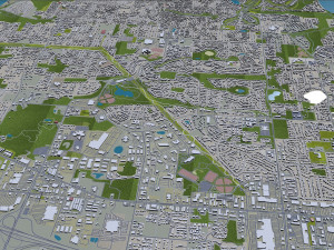Tacoma city washington usa 50km 3D 모델