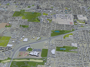 Tacoma city washington usa 50km 3D 모델