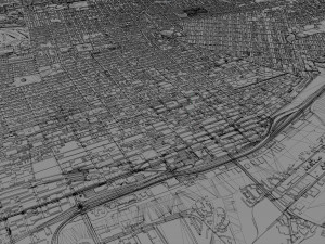 Tacoma city washington usa 50km 3D 모델