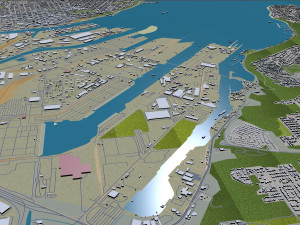 Tacoma city washington usa 50km 3D 모델