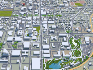 Tallahassee city florida usa 50km 3D Model