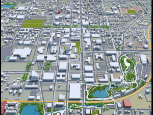Tallahassee city florida usa 50km Modelo 3D