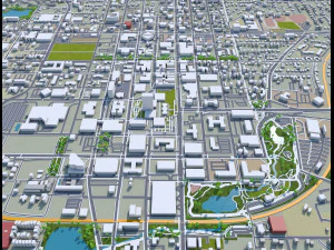 Tallahassee city florida usa 50km 3D Model