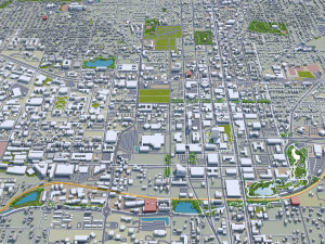 Tallahassee city florida usa 50km Modelo 3D