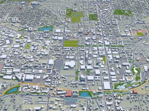 Tallahassee city florida usa 50km 3D Model