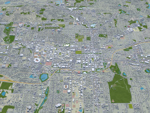 Tallahassee city florida usa 50km Modelo 3D