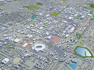 Tallahassee city florida usa 50km 3D Model