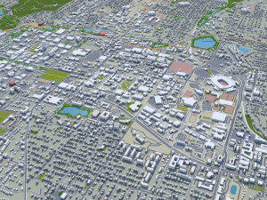 Tallahassee city florida usa 50km Modelo 3D