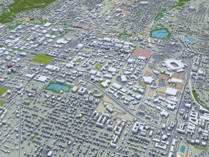 Tallahassee city florida usa 50km 3D Model