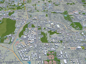 Tallahassee city florida usa 50km 3D Model