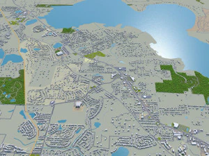 Tallahassee city florida usa 50km 3D Model