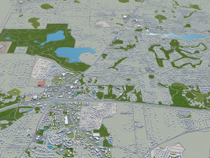 Tallahassee city florida usa 50km Modelo 3D