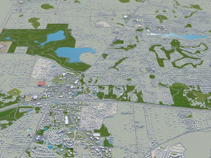 Tallahassee city florida usa 50km 3D Model