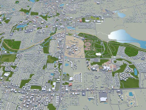 Tallahassee city florida usa 50km 3D Model