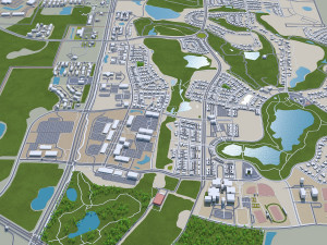 Tallahassee city florida usa 50km Modelo 3D