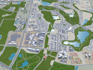 Tallahassee city florida usa 50km 3D Model