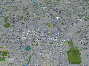 Tallahassee city florida usa 50km Modelo 3D