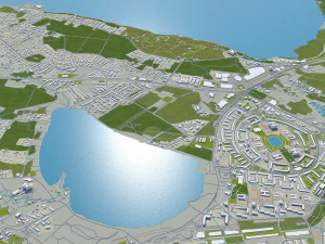 Tallin city estonia 70km 3D Model