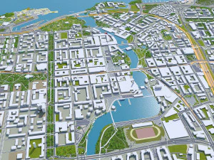 Tampere city finland 60km 3D Model