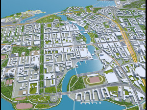 Tampere city finland 60km 3D मॉडल