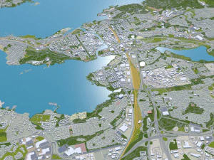 Tampere city finland 60km 3D Model
