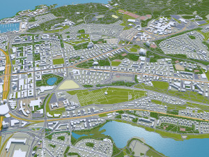 Tampere city finland 60km 3D मॉडल