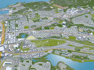Tampere city finland 60km 3D Model