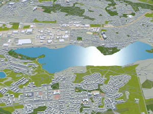 Tampere city finland 60km 3D Model