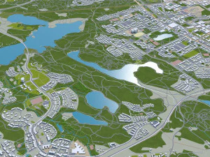 Tampere city finland 60km 3D Model
