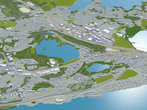 Tampere city finland 60km 3D Model