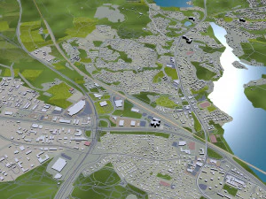 Tampere city finland 60km 3D Model