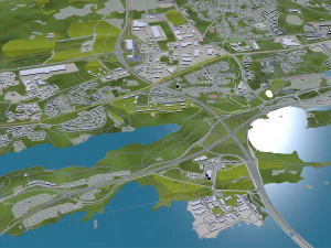 Tampere city finland 60km 3D Model