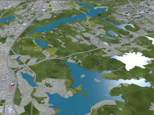 Tampere city finland 60km 3D Model