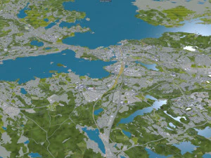 Tampere city finland 60km 3D Model