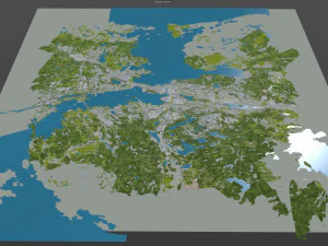 Tampere city finland 60km 3D Model
