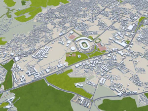 T&acirc;nger Cidade de T&acirc;nger Marrocos 30 km Modelo 3D