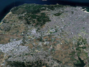 T&acirc;nger Cidade de T&acirc;nger Marrocos 30 km Modelo 3D