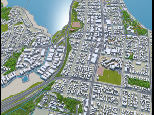 Tauranga city new zealand 40km 3D Model