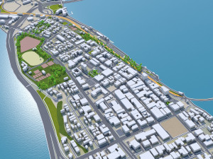 Tauranga city new zealand 40km 3D Model