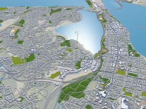 Tauranga city new zealand 40km 3D Model