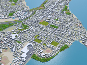 Tauranga city new zealand 40km 3D Model