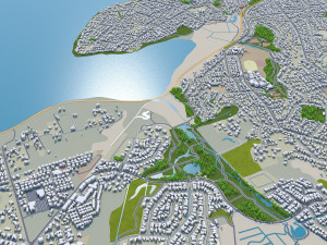 Tauranga city new zealand 40km 3D Model