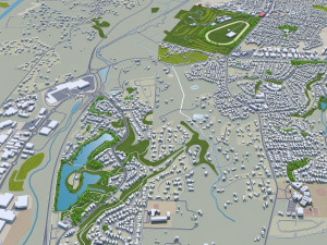 Tauranga city new zealand 40km 3D Model