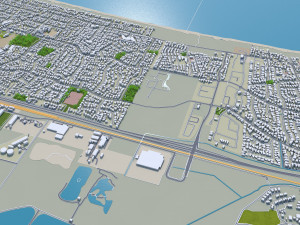 Tauranga city new zealand 40km 3D Model